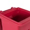 Toter 32 Gal. Red Hazardous Waste Caster Trash Can with Wheels and Lid Lock RMC32 - alternate 4